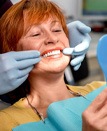 patient getting dental checkup 